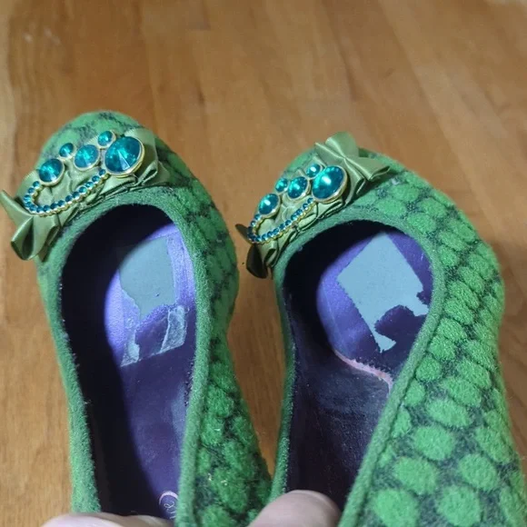 Poetic License Charm School Sz EU39.5 Green Polka Dot Heels - Picture 4 of 8